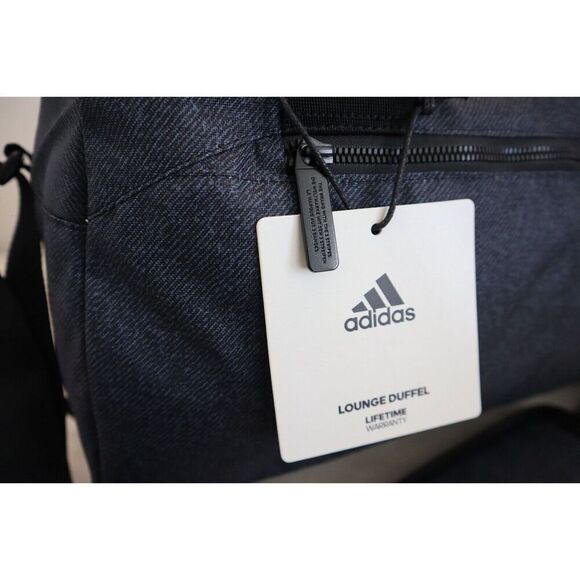 Adidas 5158409 Unisex Twill Black Lounge Duffel Bag w/Ventilated Shoe Pocket - Picture 6 of 12